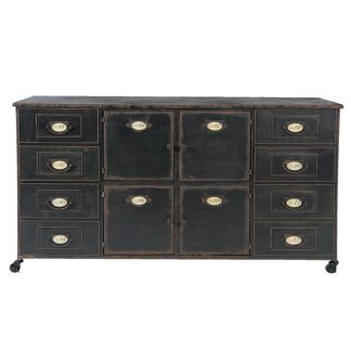 Industrieel dressoir met 4 deuren en 8 laden