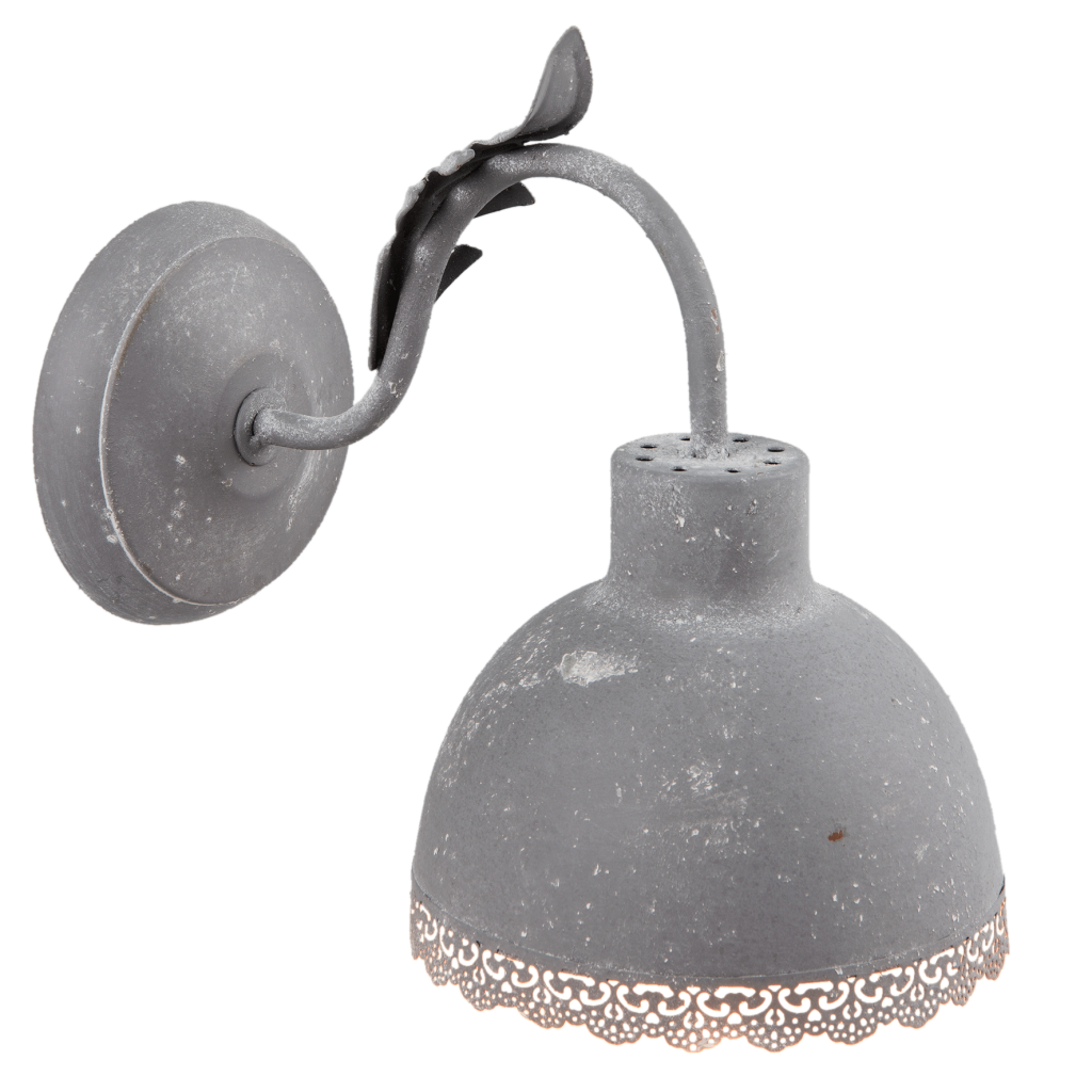 Wandlamp Met Kap GrijsWandlamp Met Kap Grijs De Hebberij